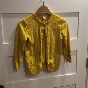 Mustard J Crew Clare cardigan size small